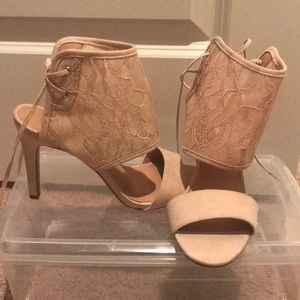 Light pink high heels